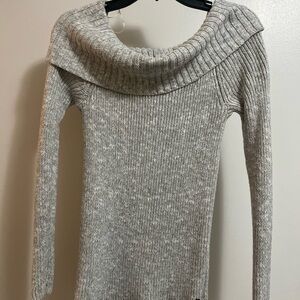 Women's Gray Off-Shoulder Sweater